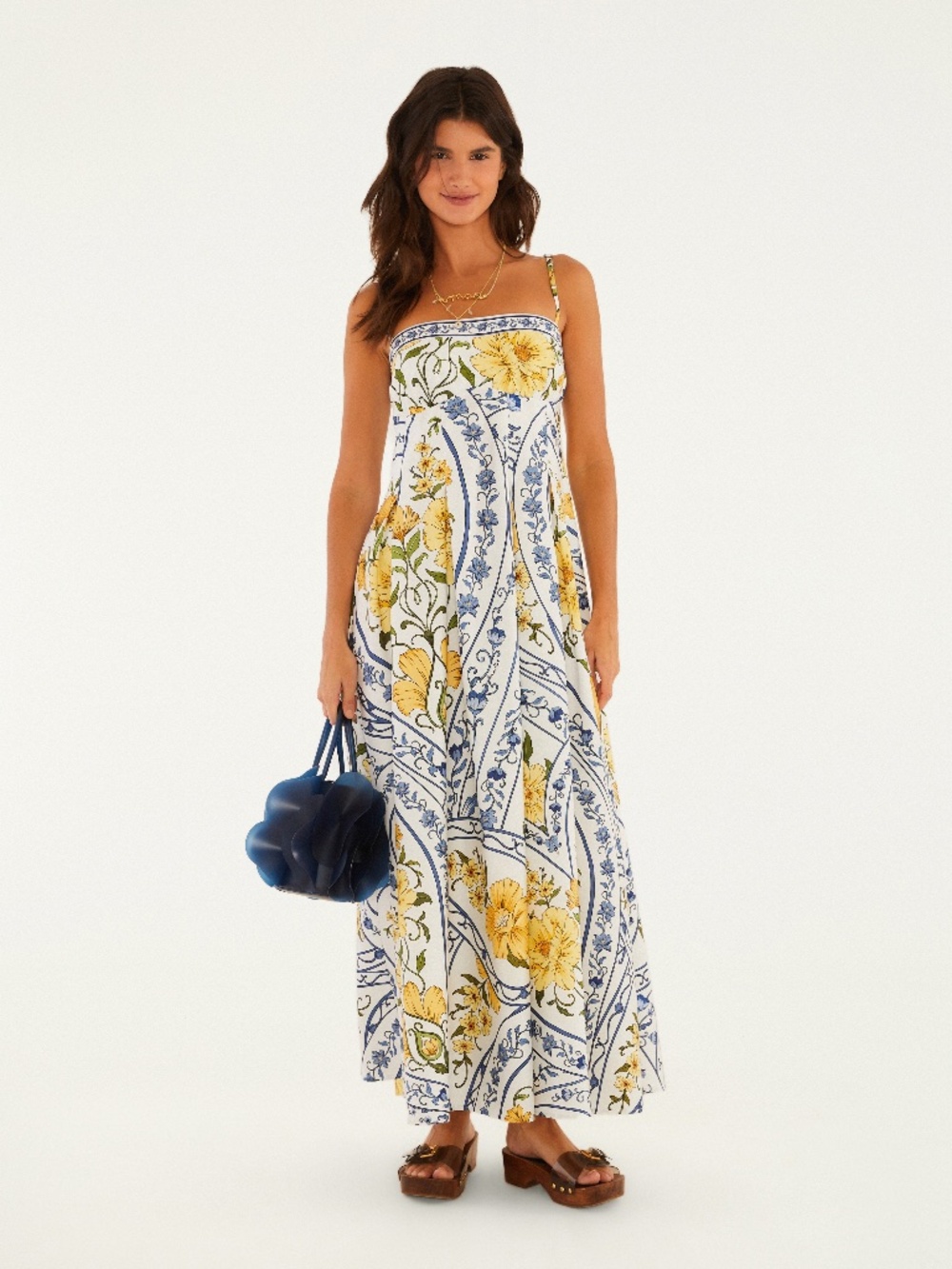 FARM Rio Boho Do Amor Long Print Dress - Women's Brazilian Maxi Dress (Size S)